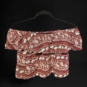 Rue 21 off the shoulder boho crop top